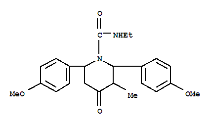 N-ethyl-2,6-bis(4-methoxyphenyl)-3-methyl-4-oxopiperidine-1-carboxamide
