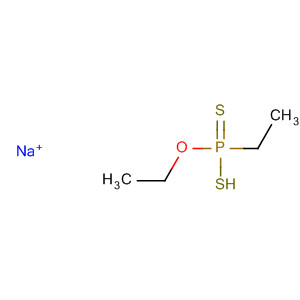 Phosphonodithioic acid, ethyl-, O-ethyl ester, sodium salt molecular structure