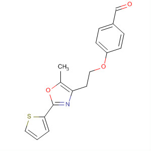 Benzaldehyde, 4-[2-[5-methyl-2-(2-thienyl)-4-oxazolyl]ethoxy]- molecular structure