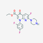 ethyl 1-(2,4-difluorophenyl)-6-fluoro-4-oxo-7-piperazin-1-yl-1,8-naphthyridine-3-carboxylate