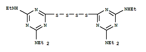 1,3,5-TRIAZINE-2,4-DIAMINE,6,6'-TETRATHIOBIS[N,N,N'-TRIETHYL- molecular structure
