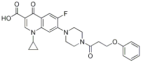 3-Quinolinecarboxylic acid, 1-cyclopropyl-6-fluoro-1,4-dihydro-4-oxo-7-[4-(1-oxo-3-phenoxypropyl)-1-piperazinyl]- molecular structure