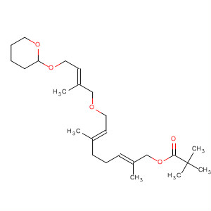 Propanoic acid, 2,2-dimethyl-,2,6-dimethyl-8-[[2-methyl-4-[(tetrahydro-2H-pyran-2-yl)oxy]-2-butenyl]oxy]-2,6-octadienyl ester, (E,E,E)-