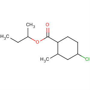 Cyclohexanecarboxylic acid, 4-chloro-2-methyl-, 1-methylpropyl ester molecular structure
