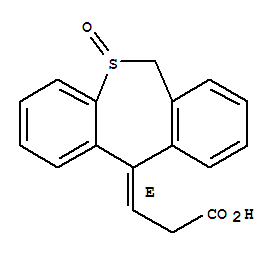 (3E)-3-(5-oxidodibenzo[b,e]thiepin-11(6H)-ylidene)propanoic acid molecular structure
