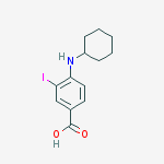 4-(Cyclohexylamino)-3-iodobenzoic acid molecular structure
