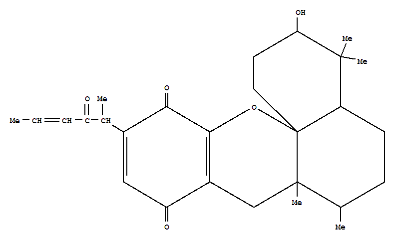 (3S,4aS,7S,7aR)-3-hydroxy-4,4,7,7a-tetramethyl-11-[(1S,3E)-1-methyl-2-oxopent-3-en-1-yl]-1,2,3,4,4a,5,6,7,7a,8-decahydrobenzo[d]xanthene-9,12-dione molecular structure