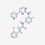 (e)-3-(2-fluorophenyl)-n-[4-methyl-3-[(4-pyridin-3-ylpyrimidin-2-yl)amino]phenyl]prop-2-enamide molecular structure