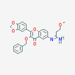 N-(2-(benzo[d][1,3]dioxol-5-yl)-3-(benzyloxy)-4-oxo-4H-chromen-6-yl)-3-methoxypropanamidine molecular structure