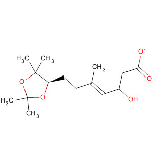 2-Penten-1-ol, 3-methyl-5-[(4R)-2,2,5,5-tetramethyl-1,3-dioxolan-4-yl]-,acetate, (2E)- molecular structure