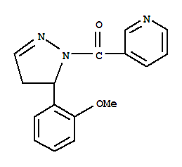 3-{[5-(2-methoxyphenyl)-4,5-dihydro-1H-pyrazol-1-yl]carbonyl}pyridine molecular structure