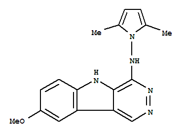 N-(2,5-dimethyl-1H-pyrrol-1-yl)-8-methoxy-5H-pyridazino[4,5-b]indol-4-amine molecular structure