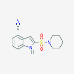 2-piperidin-1-ylsulfonyl-1h-indole-4-carbonitrile molecular structure