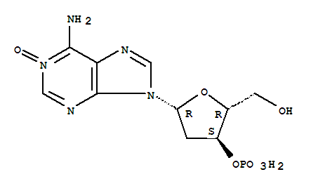 2-deoxyadenosine N-1-oxide 3-monophosphate molecular structure