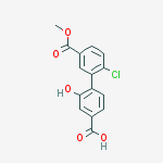 4-(2-chloro-5-methoxycarbonylphenyl)-3-hydroxybenzoic Acid molecular structure