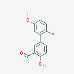 5-(2-fluoro-5-methoxyphenyl)-2-hydroxybenzaldehyde molecular structure