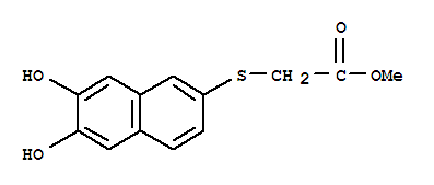 Acetic acid,2-[(6,7-dihydroxy-2-naphthalenyl)thio]-, methyl ester molecular structure