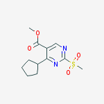 methyl 4-cyclopentyl-2-(methylsulfonyl)pyrimidine-5-carboxylate