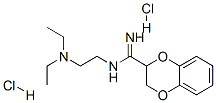 1,4-Benzodioxin-2-carboximidamide, N-(2-(diethylamino)ethyl)-2,3-dihyd ro-, dihydrochloride molecular structure