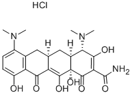 4S-(4alpha,4aalpha,5aalpha,12aalpha)]-4,7-Bis(dimethylamino)-1,4,4a,5,5a,6,11,12a-octahydro-3,10,12,12a-tetrahydroxy-1,11-dioxonaphthacene-2-carboxamide monohydrochloride
