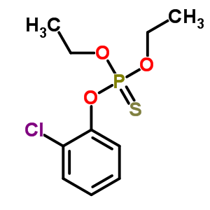 O-(2-chlorophenyl) O,O-diethyl phosphorothioate molecular structure