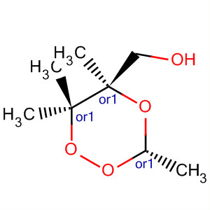 1,2,4-Trioxane-5-methanol, 3,5,6,6-tetramethyl-, trans- molecular structure