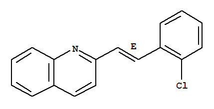 2-[(E)-2-(2-chlorophenyl)ethenyl]quinoline molecular structure