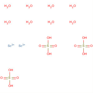 Sulfuric acid, scandium(3+) salt (3:2), tetrahydrate molecular structure