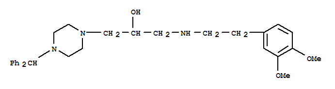 1-{[2-(3,4-dimethoxyphenyl)ethyl]amino}-3-[4-(diphenylmethyl)piperazin-1-yl]propan-2-ol molecular structure