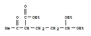 ethyl 2-acetyl-5,5-diethoxypentanoate molecular structure