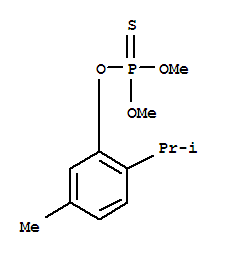 O,O-dimethyl O-[5-methyl-2-(propan-2-yl)phenyl] phosphorothioate molecular structure