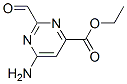 4-Pyrimidinecarboxylicacid, 6-amino-2-formyl-, ethyl ester molecular structure