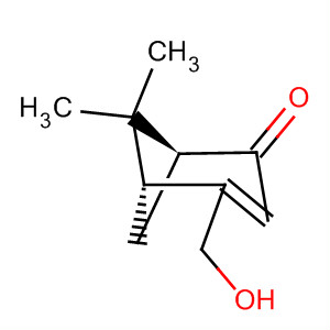 Bicyclo[3.1.1]hept-3-en-2-one, 4-(hydroxymethyl)-6,6-dimethyl-,(1S,5R)- molecular structure
