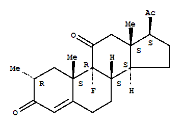 9-Fluoro-2alpha-methyl-11-oxoprogesterone molecular structure
