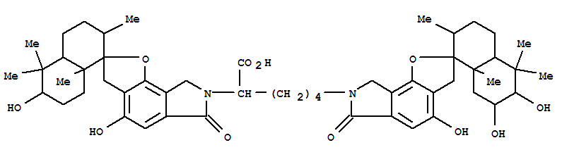 Spiro[2H-furo[2,3-e]isoindole-2,1'(2'H)-naphthalene]-7(3H)-hexanoicacid, a-(3',4',4'a,5',6,6',7',8,8',8'a-decahydro-4,6'-dihydroxy-2',5',5',8'a-tetramethyl-6-oxospiro[2H-furo[2,3-e]isoindole-2,1'(2'H)-naphthalen]-7(3H)-yl)-3',4',4'a,5',6,6',7',8,8',8'a-de