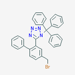 5-(4-(Bromomethyl)-[1,1'-biphenyl]-2-yl)-1-trityl-1H-tetrazole molecular structure