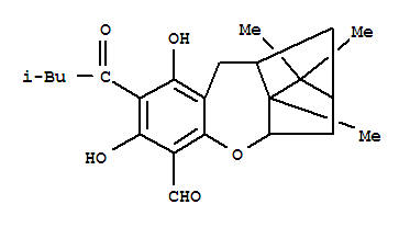 2,10-Methano-1H-benzo[b]cyclopent[f]oxepin-5-carboxaldehyde,2,3,3a,9,10,10a-hexahydro-6,8-dihydroxy-1,1,10a-trimethyl-7-(3-methyl-1-oxobutyl)-,(2a,3ab,10a,10ab)-(+)-