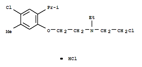 2-chloro-N-{2-[4-chloro-5-methyl-2-(propan-2-yl)phenoxy]ethyl}-N-ethylethanamine hydrochloride (1:1)