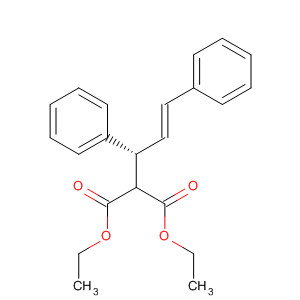 Propanedioic acid, [(1R,2E)-1,3-diphenyl-2-propenyl]-, diethyl ester molecular structure
