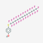 Phenol, 4-[(pentacosafluorododecyl)thio]- molecular structure