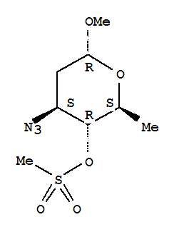 methyl 2,3,6-trideoxy-4-O-(methylsulfonyl)-3-triaza-1,2-dien-2-ium-1-ylhexopyranoside