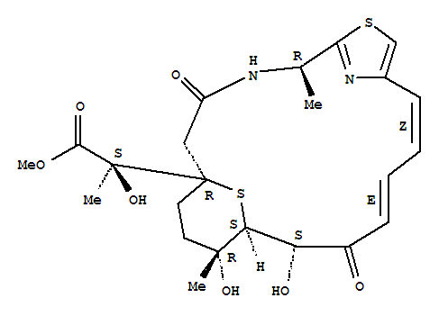 methyl (2S)-2-[(1R,5R,15S,16S,17R)-15,17-dihydroxy-5,17-dimethyl-3,14-dioxo-7,20-dithia-4,21-diazatricyclo[14.3.1.1~6,9~]henicosa-6(21),8,10,12-tetraen-1-yl]-2-hydroxypropanoate