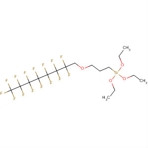 Silane,triethoxy[3-[(2,2,3,3,4,4,5,5,6,6,7,7,8,8,8-pentadecafluorooctyl)oxy]propyl]- molecular structure
