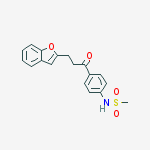 Methanesulfonamide, N-[4-[3-(2-benzofuranyl)-1-oxopropyl]phenyl]- molecular structure