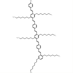 Benzene,1-[(1E)-2-[4-[(1E)-2-(2,5-dioctylphenyl)ethenyl]phenyl]ethenyl]-4-[(1E)-2-[4-[(1E)-2-[4-[(1E)-2-(4-methylphenyl)ethenyl]-2,5-dioctylphenyl]ethenyl]phenyl]ethenyl]-2,5-dioctyl-