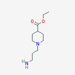 4-Piperidinecarboxylic acid, 1-(3-aminopropyl)-, ethyl ester molecular structure