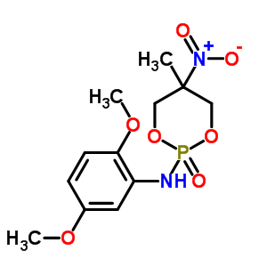 N-(2,5-dimethoxyphenyl)-5-methyl-5-nitro-1,3,2-dioxaphosphinan-2-amine 2-oxide molecular structure