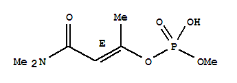 Phosphoric acid,mono[(1E)-3-(dimethylamino)-1-methyl-3-oxo-1-propen-1-yl] monomethyl ester molecular structure