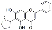 5,7-Dihydroxy-6-(1-methyl-2-pyrrolidinyl)flavone molecular structure