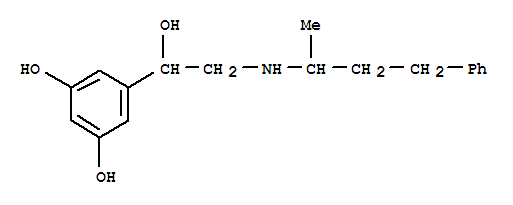 1,3-Benzenediol,5-[1-hydroxy-2-[(1-methyl-3-phenylpropyl)amino]ethyl]- molecular structure